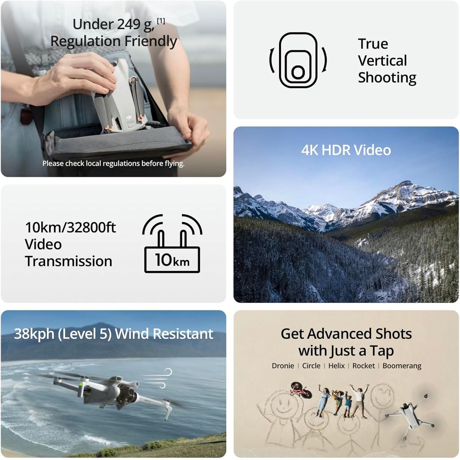 طائرة DJI Mini 3 / Mini 4K / M - مراجعة Drone Gimbal 3 Axis وسعره